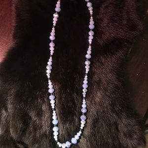 Perry wrinkle and small dark metal beaded necklace
